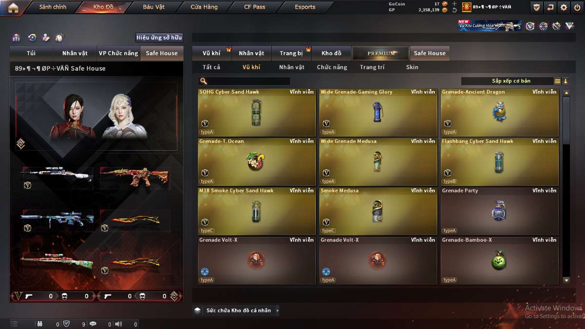 shop acc cf uy tin gia re